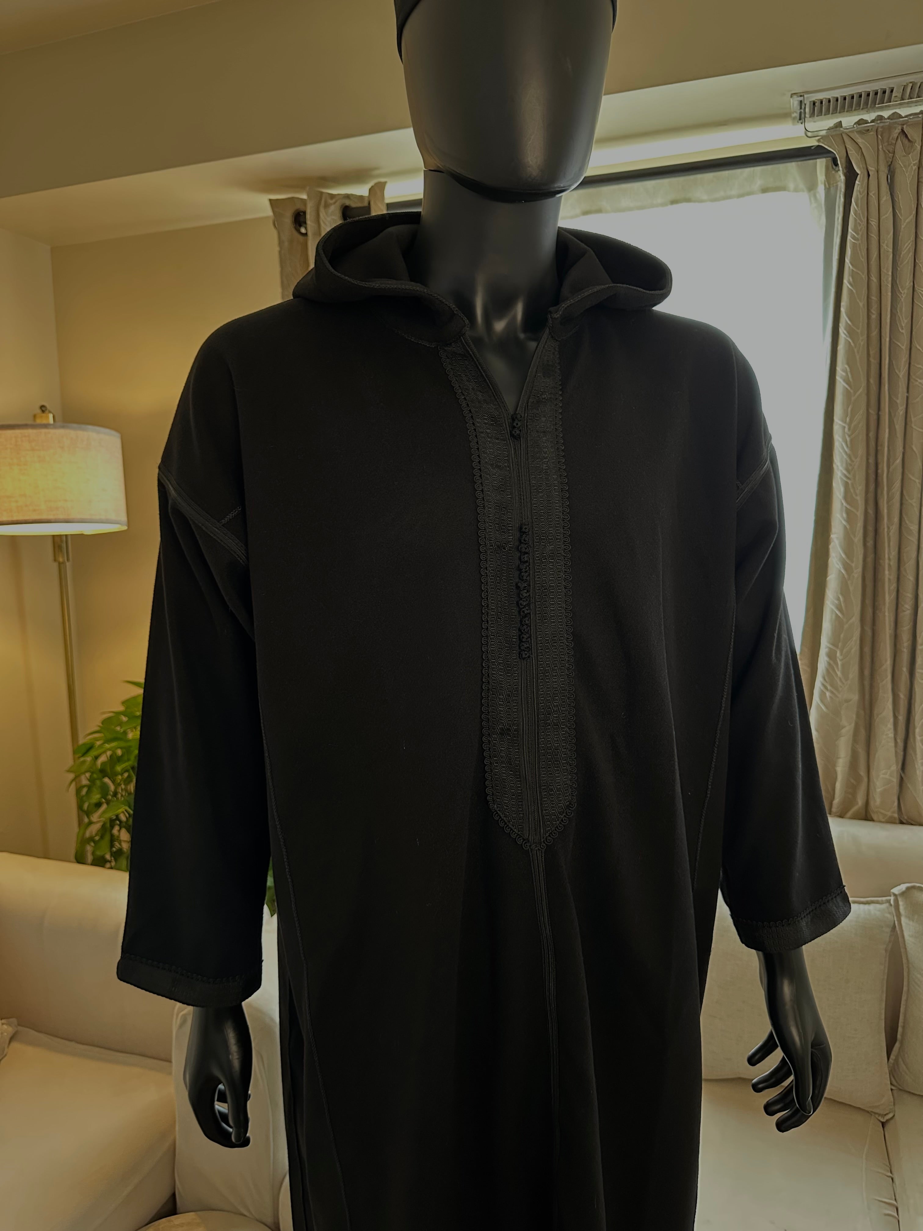 Black Moroccan Djellaba