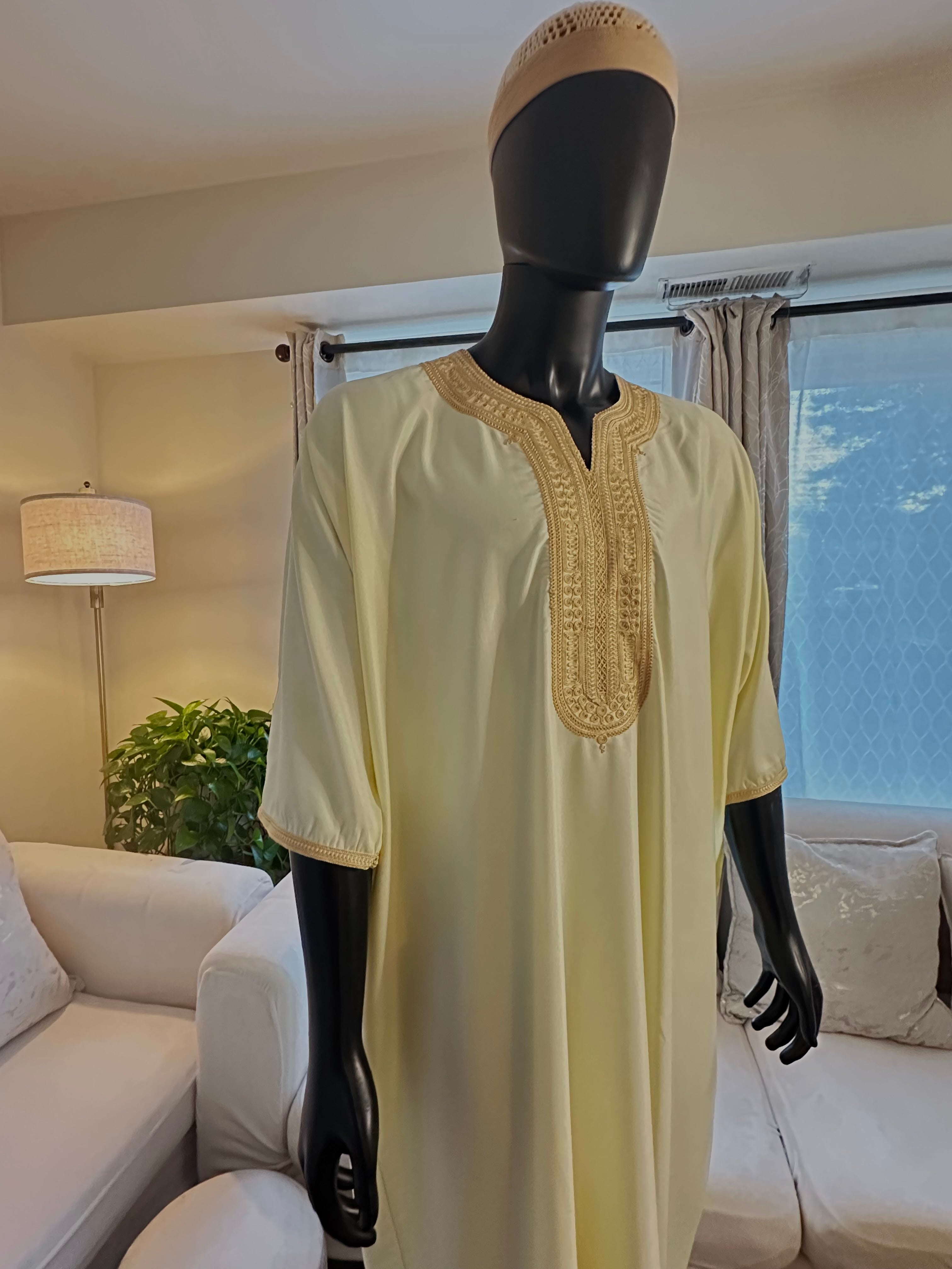 Yellow & Gold Moroccan Gandoura