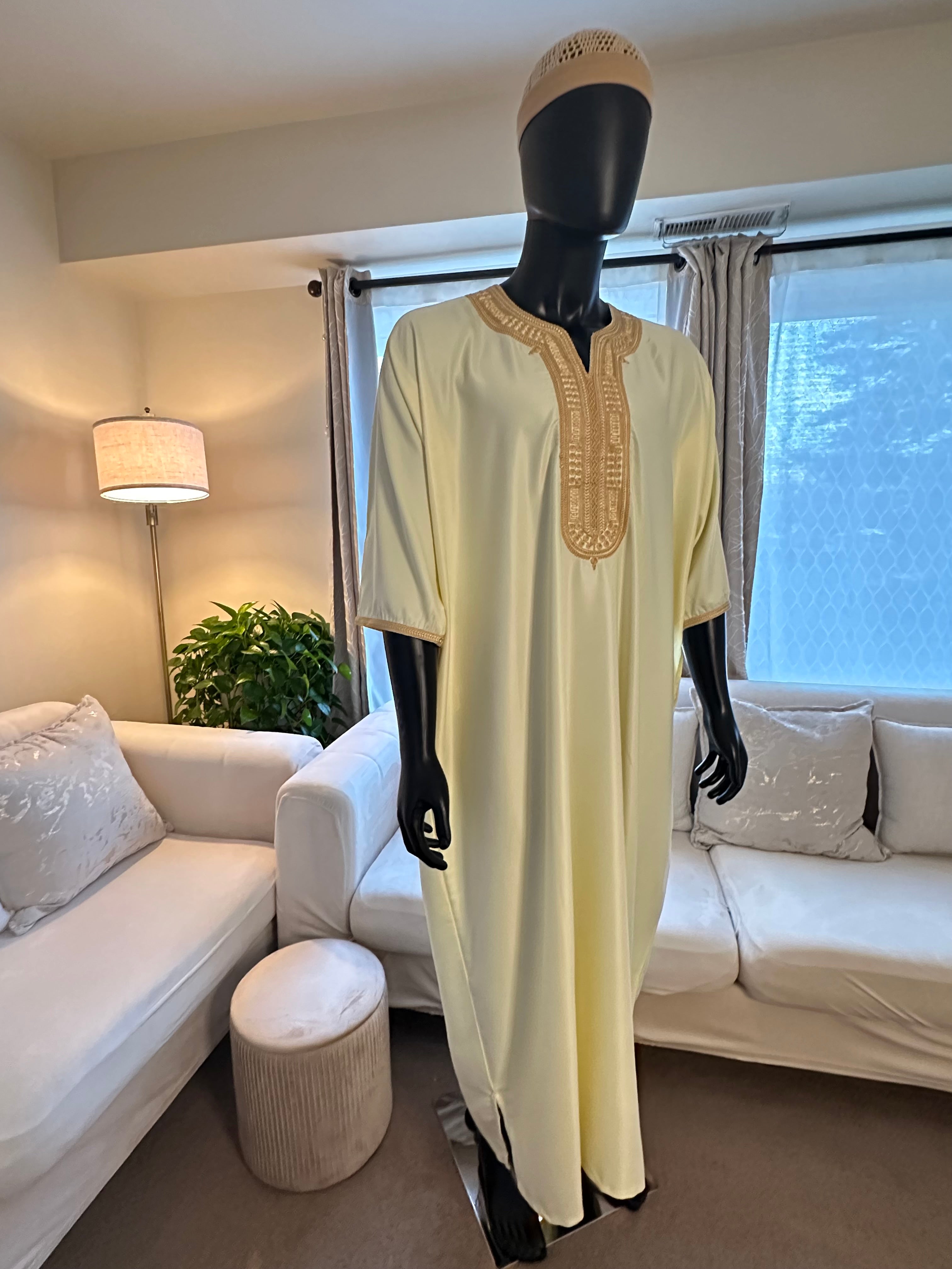 Yellow & Gold Moroccan Gandoura