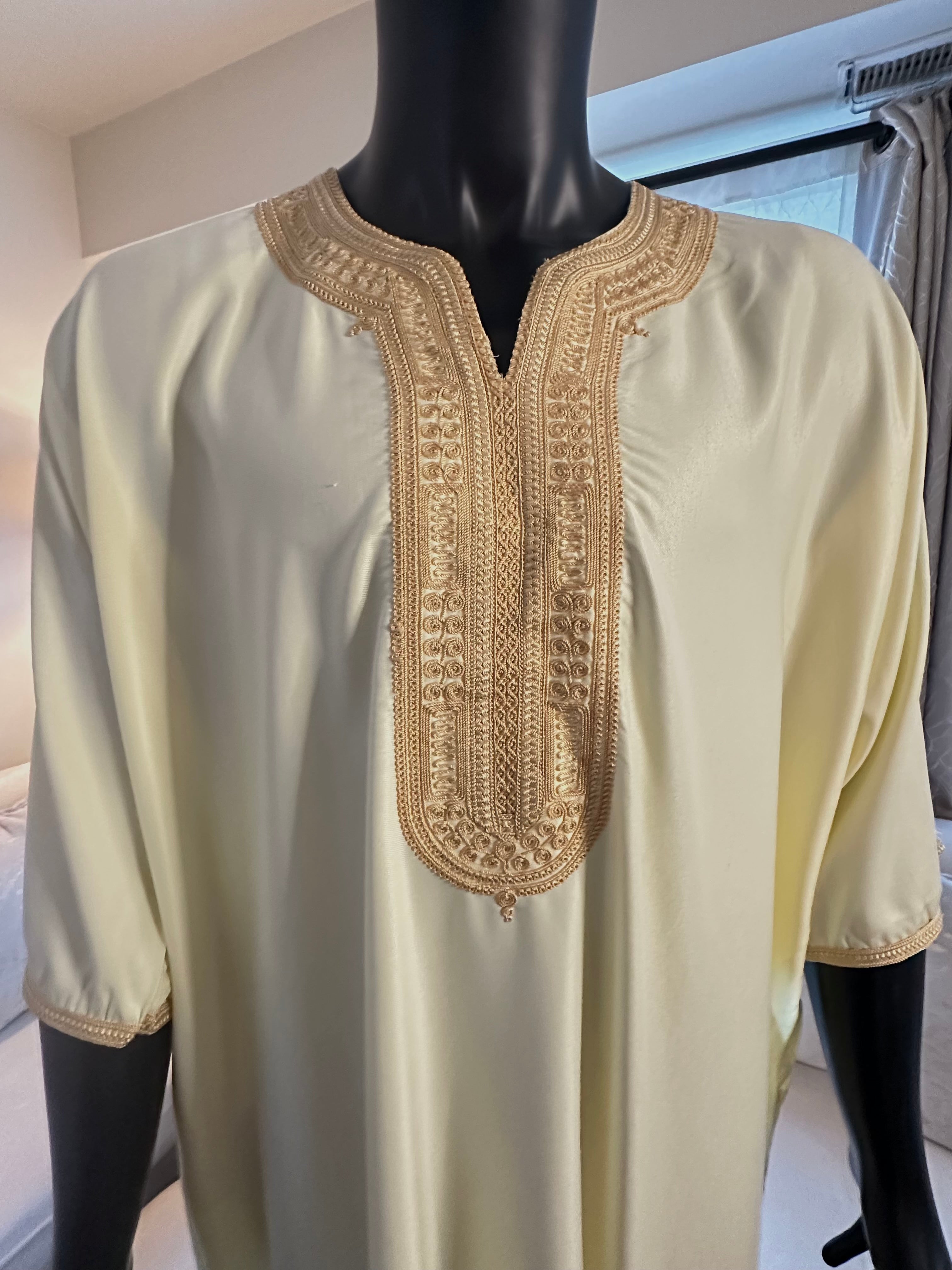 Yellow & Gold Moroccan Gandoura